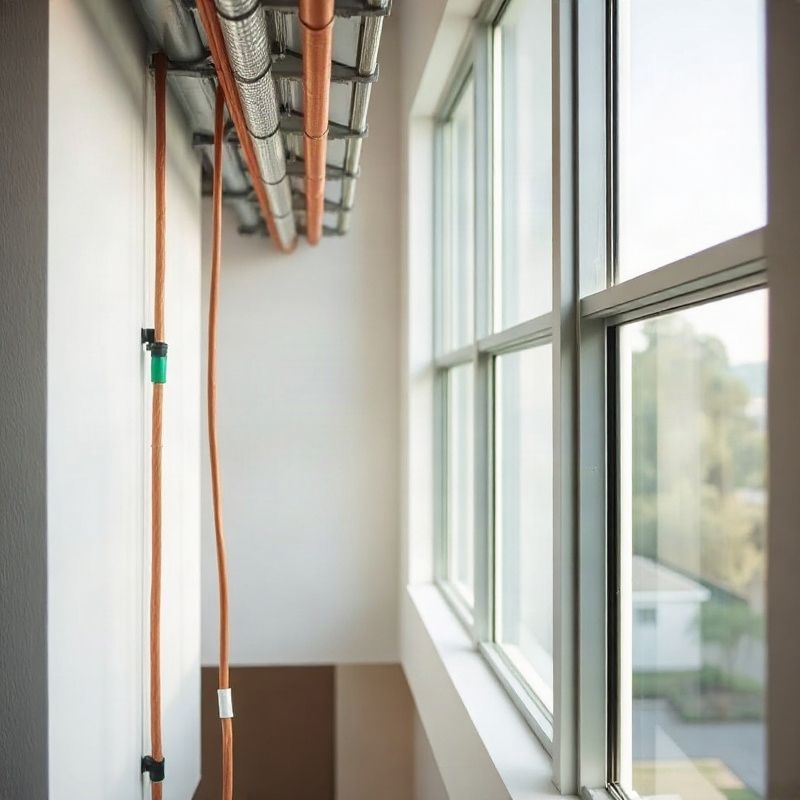 Instalación de cableado de cobre en obra residencial